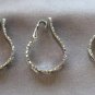 Silver Leaf Hoop Clip On Earrings & Ring 2 Piece Jewelry Set By Designer Avon Vintage 1970s
