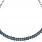Blue Stone Double Strand Necklace & Bracelet Vintage Jewelry Set Retro 1950's