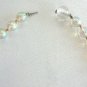 Large Beaded Aurora Borealis Necklace & Bracelet Vintage Jewelry Set 1950s