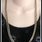 Long 56" Slinky Gold Necklace Retro Funky Vintage 1960s Jewelry