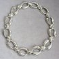 Fancy Silver Thick & Wide Necklace Unique Design Chunky Style Vintage Jewelry 1970s