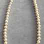 Fancy Pearl Necklace Rhinestone Clasp Retro 1950s Vintage Jewelry