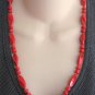 2 Red Beaded Necklaces Sears 1970s Vintage Jewelry