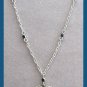 Large Blue Stone Gem Heart Pendant Necklace Designer Discovery of California Vintage Jewelry 1980s