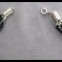 7 Strand Black Onyx & Silver Necklace Retro Vintage Jewelry 1970s