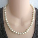 Retro Pearl Beaded Necklace Fancy Clasp Vintage Jewelry 1970s
