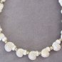 Shell Spiral Moon 8" Beaded Bracelet Vintage Jewelry 1970s
