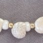 Shell Spiral Moon 8" Beaded Bracelet Vintage Jewelry 1970s