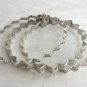 Fancy Silver 3 Piece Bangle Bracelets Vintage Jewelry 1970s