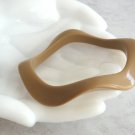 Funky Wavy Tan Bangle Bracelet Vintage Jewelry 1970s Funky Wavy Tan Bangle Bracelet Vintage Jewelry 1970s