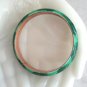 Green Enamel Copper Bangle Bracelet Retro Vintage Jewelry 1960s