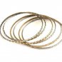 6 Gold And Silver Bangle Bracelets Retro Vintage Jewelry 1970s