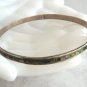 Silver Abalone Bangle Bracelet Mexico Alpaca Vintage Jewelry Needs Repair