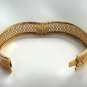 Gold Hinged Bracelet Open Weave Design Vintage Jewelry 1980s