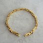 Fancy 9 Round Faceted Colorful Stone Gold Bracelet Vintage Jewelry 1980s