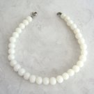 Round 7mm White Beaded Quartz Bracelet 8" Vintage Jewelry 1980s Round 7mm White Beaded Quartz Bracelet 8" Vintage Jewelry 1980s