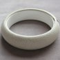 Gray Cloth & Silver Strip Bangle Bracelet Vintage Jewelry 1970s