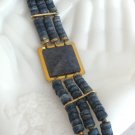 Large Blue Stone Bracelet Vintage Jewelry 1960's
