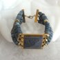 Large Blue Stone Bracelet Vintage Jewelry 1960's