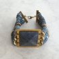 Large Blue Stone Bracelet Vintage Jewelry 1960's