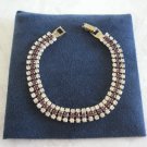 Fancy Glitzy Purple & Clear Stone Flashy Bracelet Vintage Jewelry 1970s Fancy Glitzy Purple & Clear Stone Flashy Bracelet Vintage Jewelry 1970s