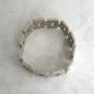 Chunky Wide Thick Silver Bracelet Hidden Clasp Vintage Jewelry 1980s