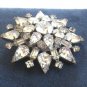 Large Sparkly Rhinestone Brooch Pin Pear Shapes, Baguettes & Round 1930s Vintage Pat 2066969
