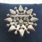Large Sparkly Rhinestone Brooch Pin Pear Shapes, Baguettes & Round 1930s Vintage Pat 2066969