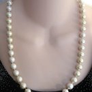Beaded Pearl Necklace Two Tone Color White Yellow Vintage Jewelry 1970s Beaded Pearl Necklace Two Tone Color White Yellow Vintage Jewelry 1970s