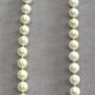 Beaded Pearl Necklace Two Tone Color White Yellow Vintage Jewelry 1970s