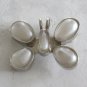 Large Unique Chunky Moonstone Butterfly Pendant Clip Designer Rebecca Collins Vintage Jewelry