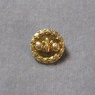 Gold Bowling Ball Pin Small Brooch 1950s Vintage Jewelry