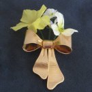Special Bouquet Flower Bow Brooch Pin Designer Avon 1980 Vintage Jewelry