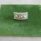 Small 3 Stone Aurora Borealis Silver Brooch Pin Vintage Retro Jewelry 1960s Small 3 Stone Aurora Borealis Silver Brooch Pin Vintage Retro Jewelry 1960s