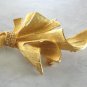 Fancy Textured Gold Rhinestone Brooch Pin By Designer Tona Vintage Jewelry 1980s