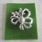 Silver Sparkly Shiny Rhinestone Brooch Pin Vintage Jewelry 1950s