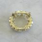 Gold Circle Emerald Green Stone Brooch Pin By Designer Gerrys Vintage Jewelry 1970s