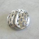Round Silver Open Design Brooch Pin By Designer JJ Jonette Jewelry Co. Vintage 1980s Round Silver Open Design Brooch Pin By Designer JJ Jonette Jewelry Co. Vintage 1980s