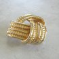 Large Gold Brooch Knot Design Quality Made Vintage Jewelry 1980s
