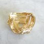 Large Gold Brooch Knot Design Quality Made Vintage Jewelry 1980s