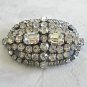 Old Art Deco Sparkly Rhinestone Brooch 72 Stones Retro Vintage Jewelry 1940s