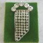 Large Flashy Sparkly Art Deco Rhinestone Brooch Pin Vintage Jewelry 1940s