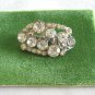 Old Time Sparkly Rhinestone Brooch Pin By Designer AJC Retro Vintage Jewelry 1940s
