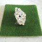 Old Time Sparkly Rhinestone Brooch Pin By Designer AJC Retro Vintage Jewelry 1940s