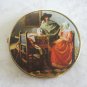 Large Quaker Era Lady Man Double Mirror Compact Western Germany Vintage 1950s