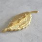 Black Green & Gold Leaf Brooch Pin By Designer Mamselle Vintage Jewelry 1960s