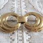 Large Old Time Triple Circle Ring Gold Brooch Pin By Designer Taylord 12K Vintage Jewelry 1960s
