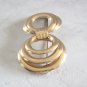 Large Old Time Triple Circle Ring Gold Brooch Pin By Designer Taylord 12K Vintage Jewelry 1960s