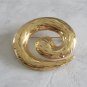 Large Flashy Gold Snake Brooch Pin Vintage Jewelry 1980s