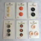 6 Pkg Pink Tan Black Beige Orange Rust Various Buttons By La Mode Vintage 1960s Sewing Supplies 6 Pkg Pink Tan Black Beige Orange Rust Various Buttons By La Mode Vintage 1960s Sewing Supplies